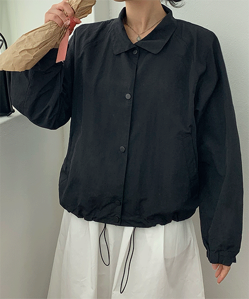 [봄/여름]카라 스트링 집업 얇은 바람막이 점퍼 자켓